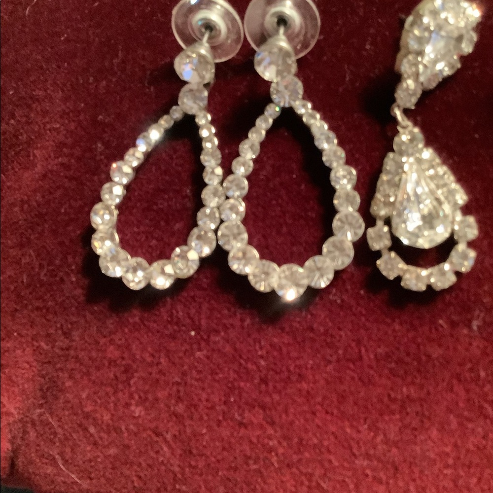 Glamorous Rhinestone Earrings - Picture 3 of 4